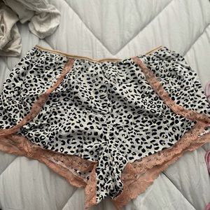 Cheetah print pajama shorts